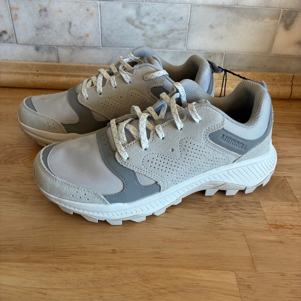 Merrell Tempo Sol Sneakers Womens 8.5 Grey J038750 Suede Mesh Walking Shoes